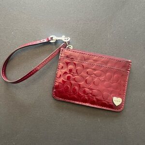 Coach Red Wristlet